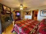 Loft Master Bedroom with a King Bed, Gas-Log Fireplace, Private Screen Porch and Flat Screen Tv streaming only